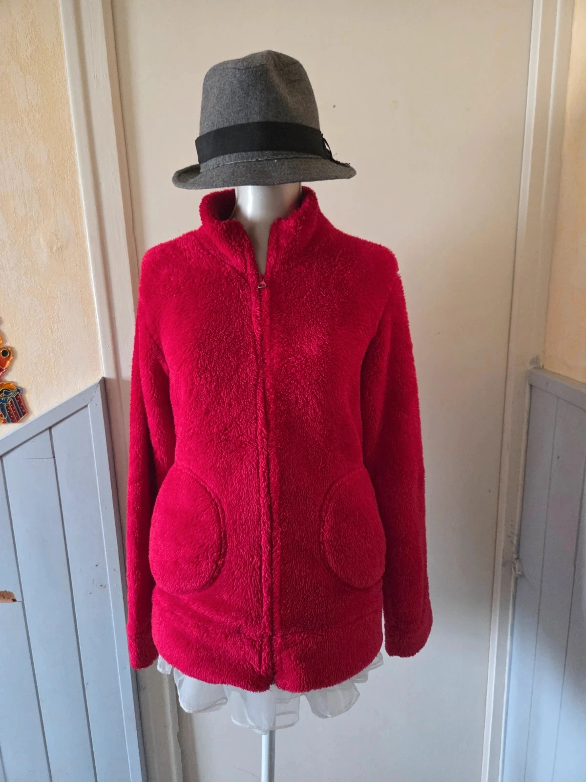 💜Veste polaire rouge